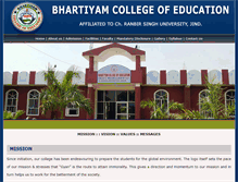 Tablet Screenshot of bhartiyamcoedu.com